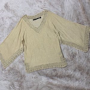 Metallic gold sweater
